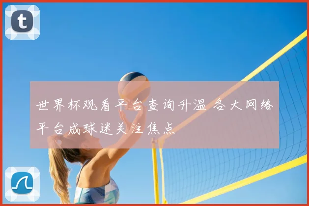 世界杯观看平台查询升温 各大网络平台成球迷关注焦点